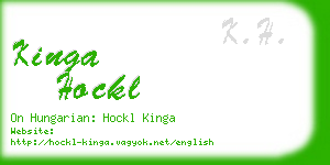 kinga hockl business card